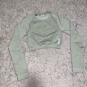 Women’s gymshark adapt marl cropped long sleeve